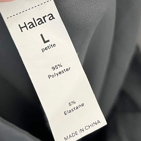 Halara Wide Leg Trousers Women’s Large Petite Gray Work Stretch High Rise - Picture 9 of 10